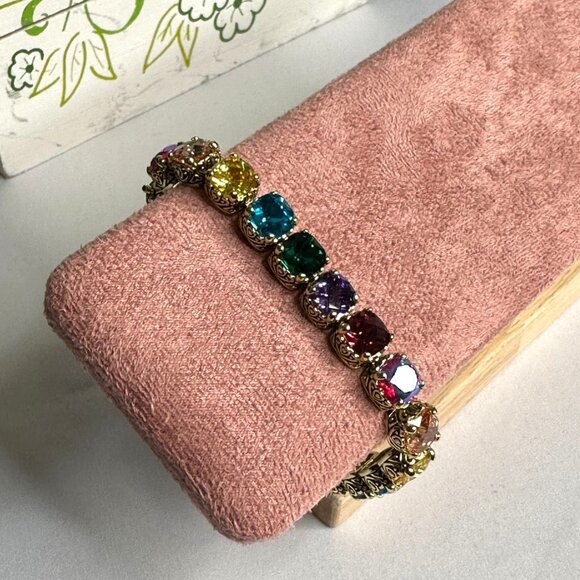 Park Lane Jewelry Light Show Baby Signature Bracelet Rainbow Crystal Gold-Tone - Picture 6 of 15